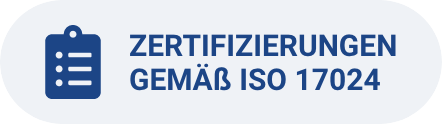 Zertifizierungen gemäß ISO 17024